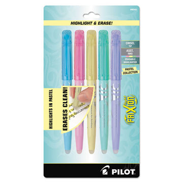 Pilot® Frixion Light Pastel Collection Erasable Highlighters, Assorted Ink Colors, Chisel Tip, Assorted Barrel Colors, 5-pack freeshipping - TVN Wholesale